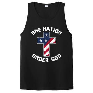 One Nation Under God Patriotic Christian Meaningful Gift PosiCharge Competitor Tank