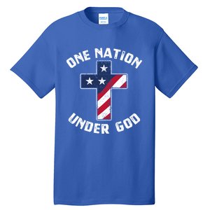 One Nation Under God Patriotic Christian Meaningful Gift Tall T-Shirt