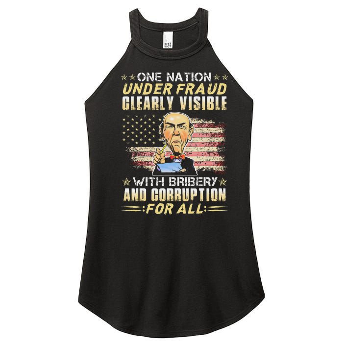 One Nation Under Fraud Clearly Visible With Bribery Women’s Perfect Tri Rocker Tank