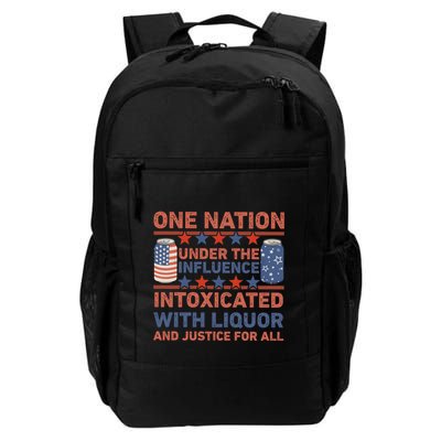 One Nation Under The Influence 4th Of July Intoxicated With Liquor Daily Commute Backpack