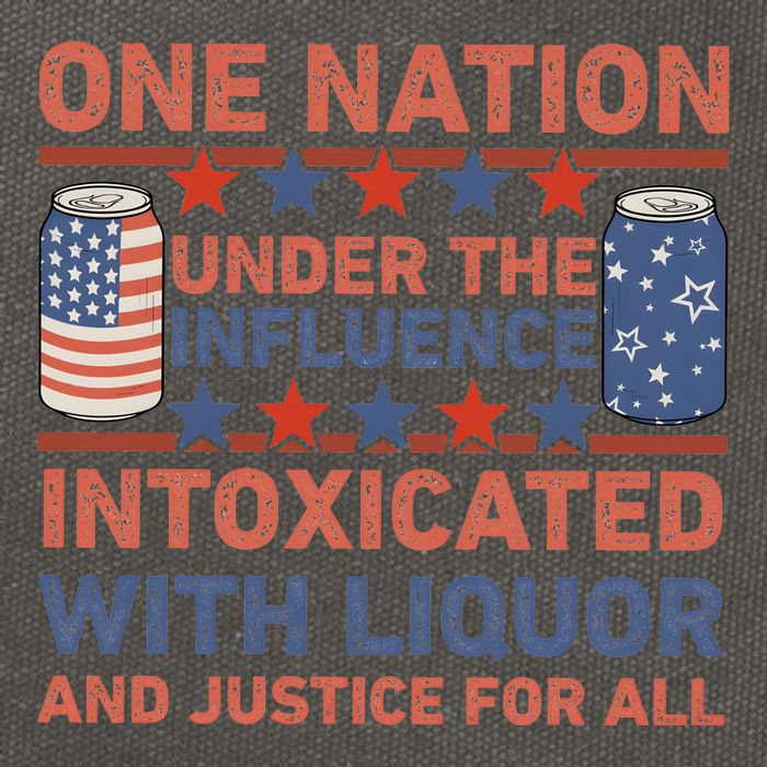 One Nation Under The Influence 4th Of July Intoxicated With Liquor Cotton Canvas Backpack