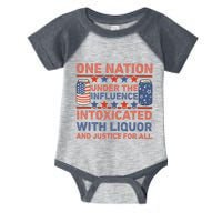 One Nation Under The Influence 4th Of July Intoxicated With Liquor Infant Baby Jersey Bodysuit