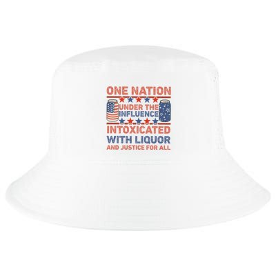 One Nation Under The Influence 4th Of July Intoxicated With Liquor Cool Comfort Performance Bucket Hat