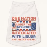 One Nation Under The Influence 4th Of July Intoxicated With Liquor Doggie Tank