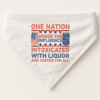 One Nation Under The Influence 4th Of July Intoxicated With Liquor USA-Made Doggie Bandana