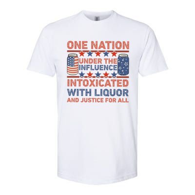 One Nation Under The Influence 4th Of July Intoxicated With Liquor Softstyle CVC T-Shirt