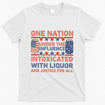 One Nation Under The Influence 4th Of July Intoxicated With Liquor T-Shirt