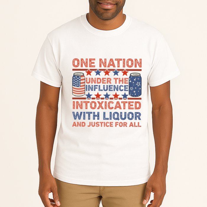 One Nation Under The Influence 4th Of July Intoxicated With Liquor Tall T-Shirt