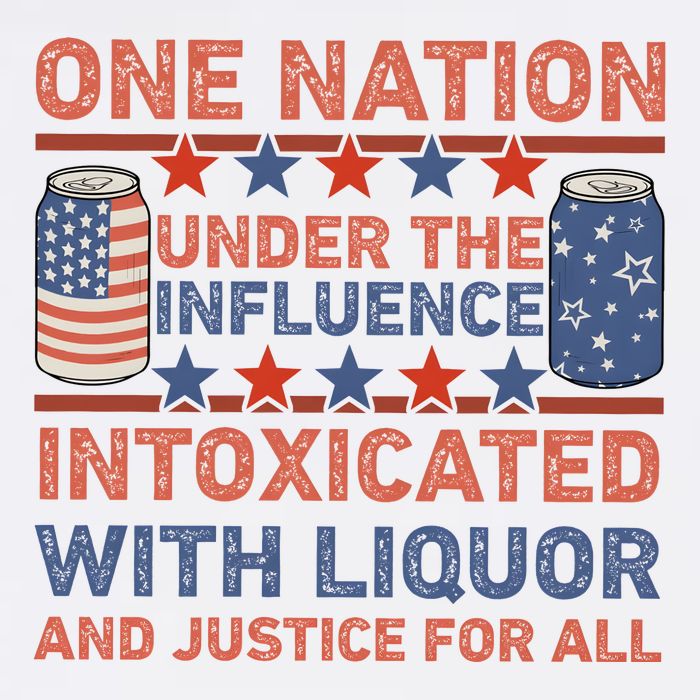 One Nation Under The Influence 4th Of July Intoxicated With Liquor Button