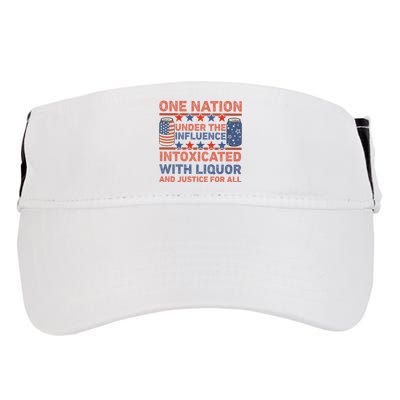 One Nation Under The Influence 4th Of July Intoxicated With Liquor Adult Drive Performance Visor