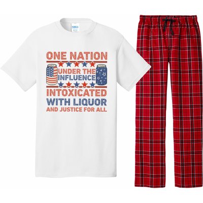 One Nation Under The Influence 4th Of July Intoxicated With Liquor Pajama Set