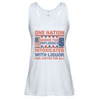 One Nation Under The Influence 4th Of July Intoxicated With Liquor Ladies Essential Flowy Tank