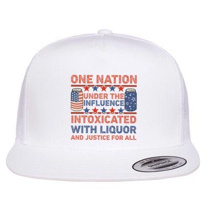 One Nation Under The Influence 4th Of July Intoxicated With Liquor Flatbill Hat
