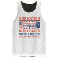 One Nation Under The Influence 4th Of July Intoxicated With Liquor Mesh Reversible Basketball Jersey Tank