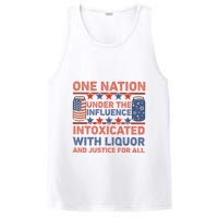 One Nation Under The Influence 4th Of July Intoxicated With Liquor PosiCharge Competitor Tank
