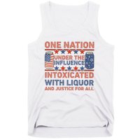 One Nation Under The Influence 4th Of July Intoxicated With Liquor Tank Top