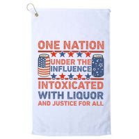 One Nation Under The Influence 4th Of July Intoxicated With Liquor Golf Towel