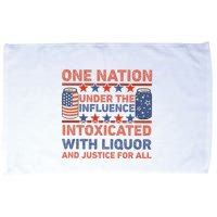 One Nation Under The Influence 4th Of July Intoxicated With Liquor Microfiber Hand Towel