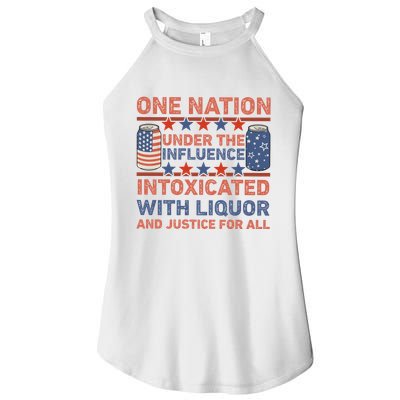 One Nation Under The Influence 4th Of July Intoxicated With Liquor Women's Perfect Tri Rocker Tank