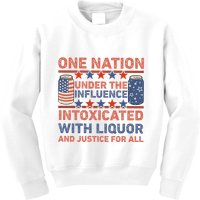 One Nation Under The Influence 4th Of July Intoxicated With Liquor Kids Sweatshirt