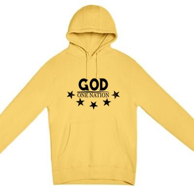 One Nation Under God Proud American Patriotic Gift Premium Pullover Hoodie