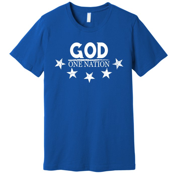 One Nation Under God Proud American Patriotic Gift Premium T-Shirt