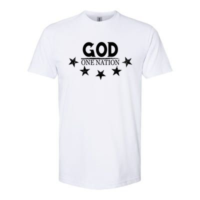 One Nation Under God Proud American Patriotic Gift Softstyle CVC T-Shirt