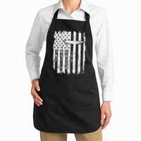 One Nation Under God Grunge Distressed USA American Flag Apron