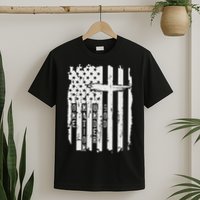 One Nation Under God Grunge Distressed USA American Flag T-Shirt