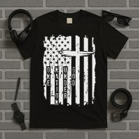 One Nation Under God Grunge Distressed USA American Flag T-Shirt