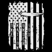 One Nation Under God Grunge Distressed USA American Flag T-Shirt