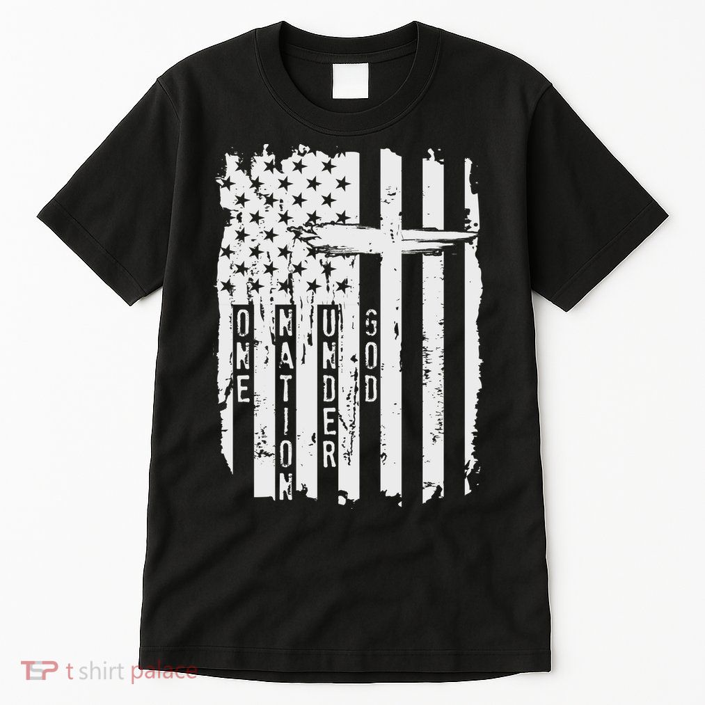 One Nation Under God Grunge Distressed USA American Flag Tall T-Shirt