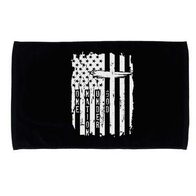 One Nation Under God Grunge Distressed USA American Flag Microfiber Hand Towel