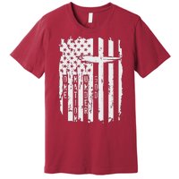 One Nation Under God Grunge Distressed USA American Flag Premium T-Shirt