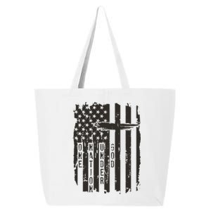 One Nation Under God Grunge Distressed USA American Flag 25L Jumbo Tote