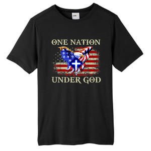 One Nation Under God Patriotic Usa Christian Gift Tall Fusion ChromaSoft Performance T-Shirt