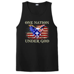 One Nation Under God Patriotic Usa Christian Gift PosiCharge Competitor Tank