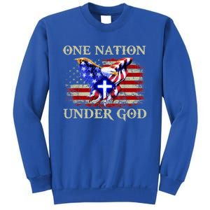 One Nation Under God Patriotic Usa Christian Gift Sweatshirt