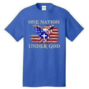 One Nation Under God Patriotic Usa Christian Gift Tall T-Shirt