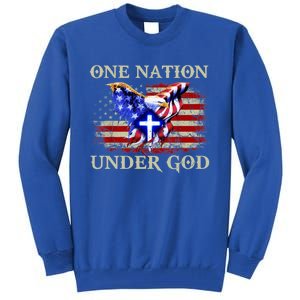 One Nation Under God Patriotic Usa Christian Gift Tall Sweatshirt