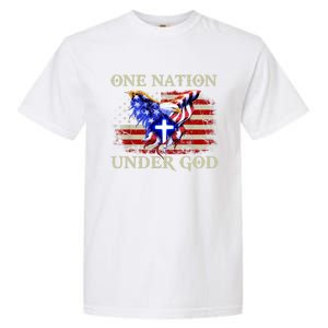 One Nation Under God Patriotic Usa Christian Gift Garment-Dyed Heavyweight T-Shirt