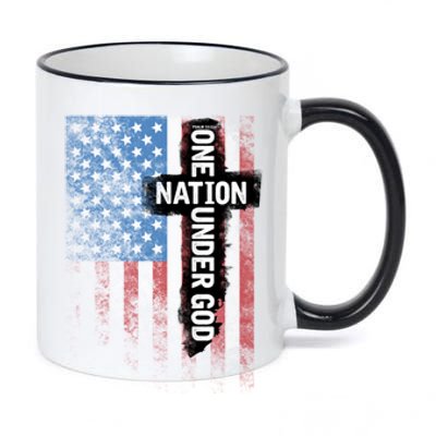 One Nation Under God Meaningful Gift 11oz Black Color Changing Mug