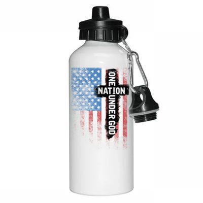 One Nation Under God Meaningful Gift Aluminum Water Bottle 