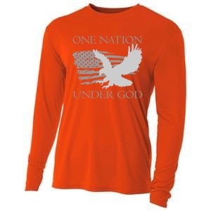 One Nation Under God American Patriots Gift Cooling Performance Long Sleeve Crew