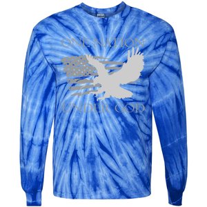 One Nation Under God American Patriots Gift Tie-Dye Long Sleeve Shirt