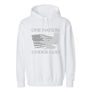 One Nation Under God American Patriots Gift Garment-Dyed Fleece Hoodie