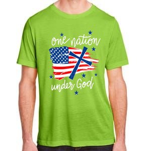 One Nation Under God Patriotic Usa Pray Christian Nation Gift Adult ChromaSoft Performance T-Shirt