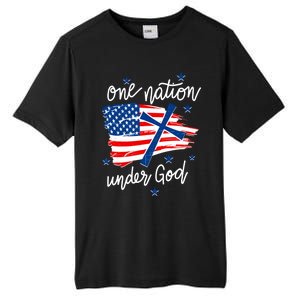 One Nation Under God Patriotic Usa Pray Christian Nation Gift Tall Fusion ChromaSoft Performance T-Shirt