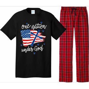 One Nation Under God Patriotic Usa Pray Christian Nation Gift Pajama Set