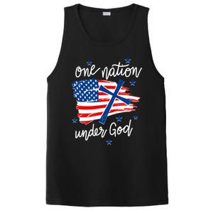 One Nation Under God Patriotic Usa Pray Christian Nation Gift PosiCharge Competitor Tank